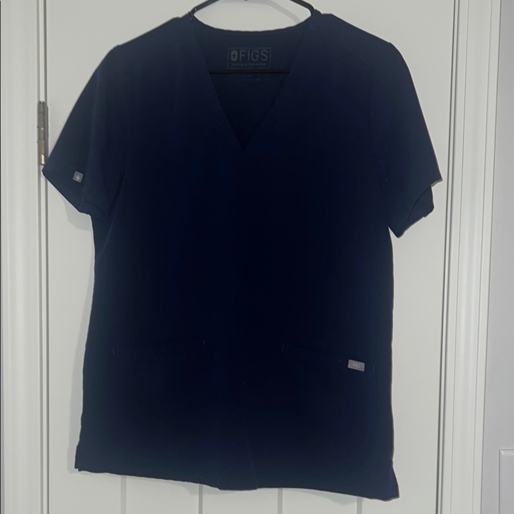 FIGS Navy Blue Scrub Top